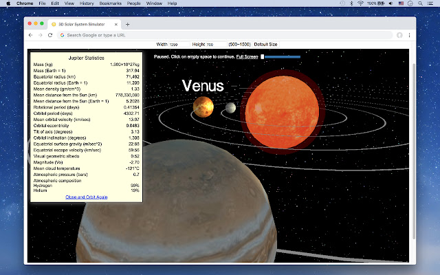 3D Solar System Simulator from Chrome web store to be run with OffiDocs Chromium online 3D Solar System Simulator from Chrome web store to be run with OffiDocs Chromium online