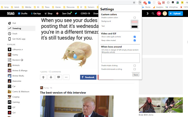 9Gag enhancer from Chrome web store to be run with OffiDocs Chromium online 9Gag enhancer from Chrome web store to be run with OffiDocs Chromium online