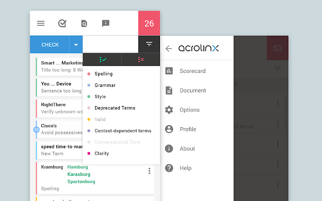 Acrolinx for Chrome from Chrome web store to be run with OffiDocs Chromium online Acrolinx for Chrome from Chrome web store to be run with OffiDocs Chromium online