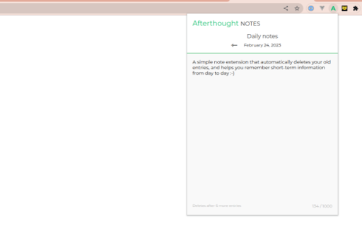 Afterthought notes from Chrome web store to be run with OffiDocs Chromium online Afterthought notes from Chrome web store to be run with OffiDocs Chromium online