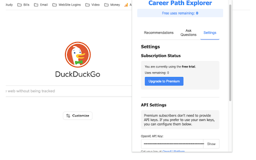AI Career Path Explorer (Free Edition) from Chrome web store to be run with OffiDocs Chromium online AI Career Path Explorer (Free Edition) from Chrome web store to be run with OffiDocs Chromium online