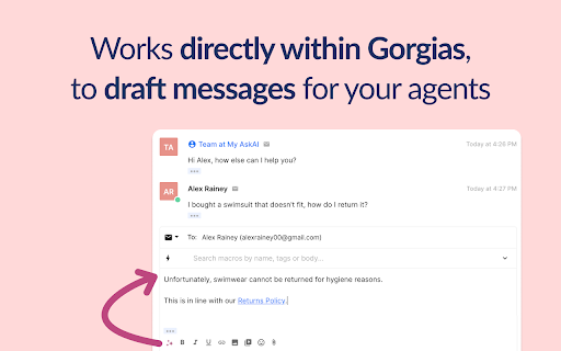 AI Customer Support Copilot for Intercom, Zendesk, Gorgias, Freshdesk from Chrome web store to be run with OffiDocs Chromium online AI Customer Support Copilot for Intercom, Zendesk, Gorgias, Freshdesk from Chrome web store to be run with OffiDocs Chromium online