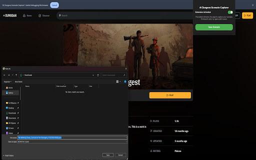 AI Dungeon Scenario Capturer from Chrome web store to be run with OffiDocs Chromium online AI Dungeon Scenario Capturer from Chrome web store to be run with OffiDocs Chromium online