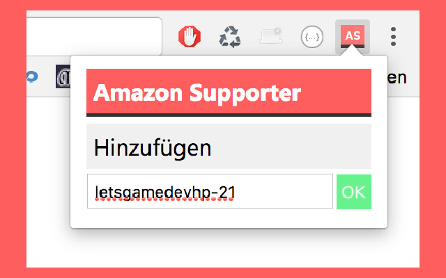 Amazon Supporter Einfach unterstützen! from Chrome web store to be run with OffiDocs Chromium online Amazon Supporter Einfach unterstützen! from Chrome web store to be run with OffiDocs Chromium online