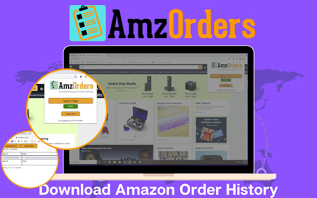 AmzOrders Amazon Order History Downloader from Chrome web store to be run with OffiDocs Chromium online AmzOrders Amazon Order History Downloader from Chrome web store to be run with OffiDocs Chromium online