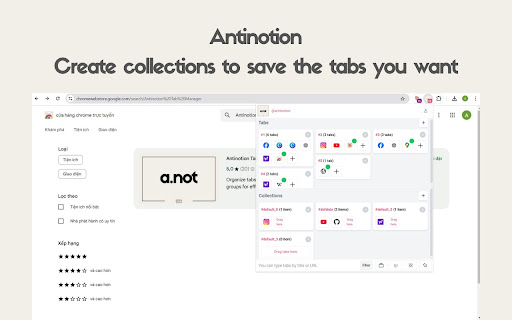 Antinotion Tab Manager from Chrome web store to be run with OffiDocs Chromium online Antinotion Tab Manager from Chrome web store to be run with OffiDocs Chromium online