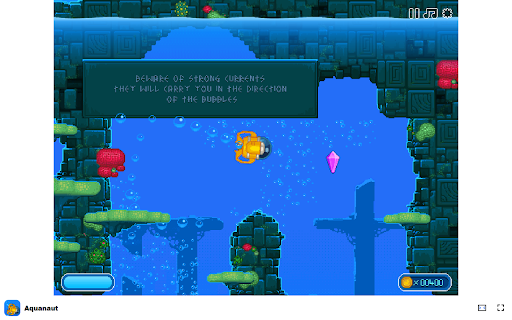 Aquanaut Navigate the sea and collect precious gems! from Chrome web store to be run with OffiDocs Chromium online Aquanaut Navigate the sea and collect precious gems! from Chrome web store to be run with OffiDocs Chromium online