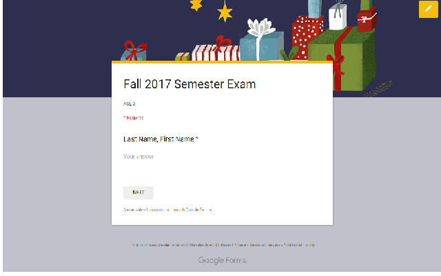 ASL 3 Fall Semester Exam from Chrome web store to be run with OffiDocs Chromium online ASL 3 Fall Semester Exam from Chrome web store to be run with OffiDocs Chromium online