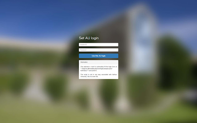 AU BlackBoard Auto Login from Chrome web store to be run with OffiDocs Chromium online AU BlackBoard Auto Login from Chrome web store to be run with OffiDocs Chromium online