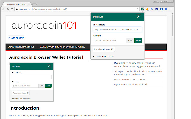 Auroracoin Browser Wallet from Chrome web store to be run with OffiDocs Chromium online Auroracoin Browser Wallet from Chrome web store to be run with OffiDocs Chromium online