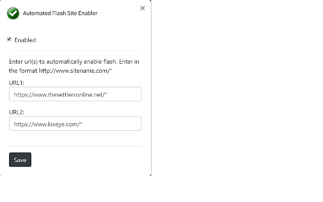 Automated Flash Site Enabler (Lite) from Chrome web store to be run with OffiDocs Chromium online Automated Flash Site Enabler (Lite) from Chrome web store to be run with OffiDocs Chromium online