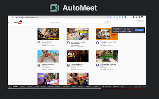 Auto Meet from Chrome web store to be run with OffiDocs Chromium online Auto Meet from Chrome web store to be run with OffiDocs Chromium online