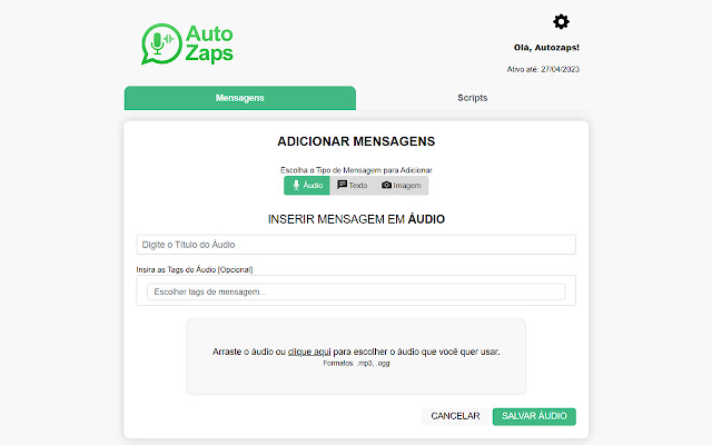 AutoZaps, a sua melhor ferramenta! from Chrome web store to be run with OffiDocs Chromium online AutoZaps, a sua melhor ferramenta! from Chrome web store to be run with OffiDocs Chromium online