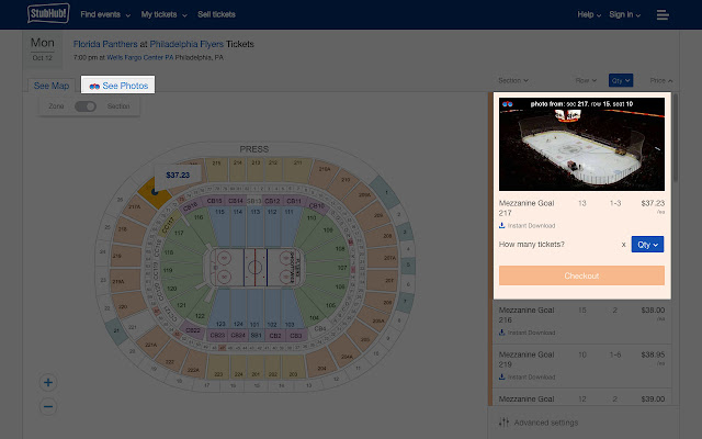 A View From My Seat on StubHub! from Chrome web store to be run with OffiDocs Chromium online A View From My Seat on StubHub! from Chrome web store to be run with OffiDocs Chromium online