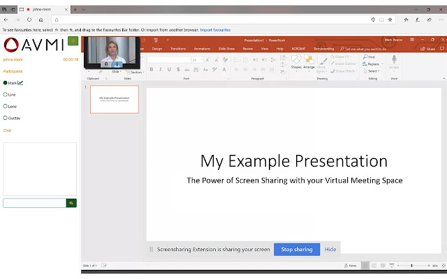 AVMI Screensharing Extension from Chrome web store to be run with OffiDocs Chromium online AVMI Screensharing Extension from Chrome web store to be run with OffiDocs Chromium online