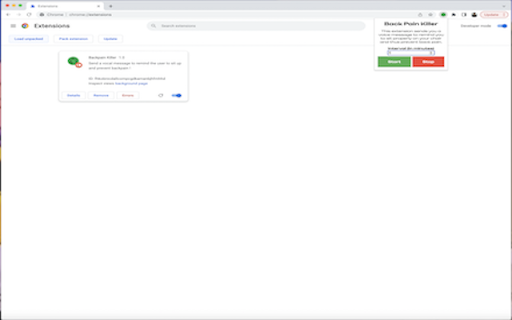 Backpain Killer from Chrome web store to be run with OffiDocs Chromium online Backpain Killer from Chrome web store to be run with OffiDocs Chromium online
