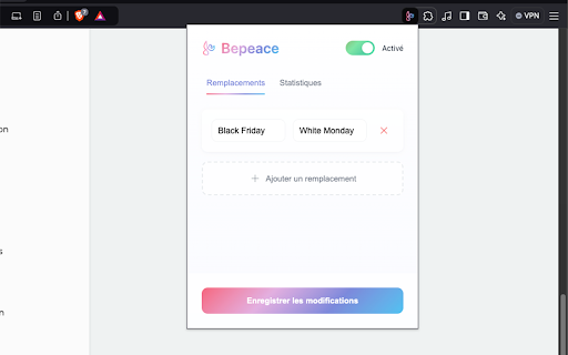 Bepeace from Chrome web store to be run with OffiDocs Chromium online Bepeace from Chrome web store to be run with OffiDocs Chromium online