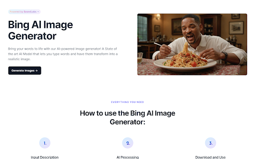 Bing AI Image Generator from Chrome web store to be run with OffiDocs Chromium online Bing AI Image Generator from Chrome web store to be run with OffiDocs Chromium online