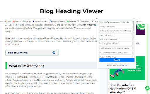 Blog Heading Viewer from Chrome web store to be run with OffiDocs Chromium online Blog Heading Viewer from Chrome web store to be run with OffiDocs Chromium online
