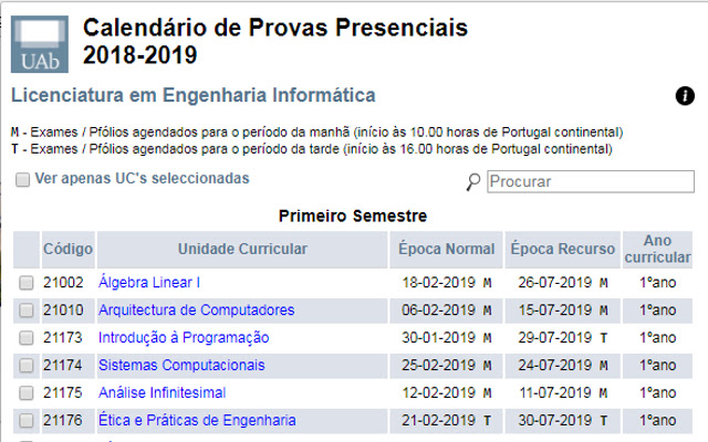 Calendário UAb 2018/2019 from Chrome web store to be run with OffiDocs Chromium online Calendário UAb 2018/2019 from Chrome web store to be run with OffiDocs Chromium online