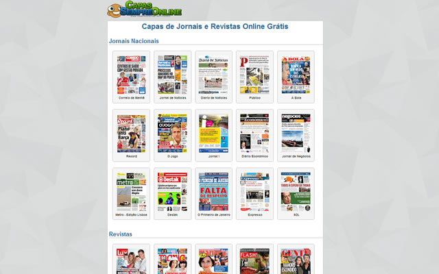 Capas Jornais e Revistas from Chrome web store to be run with OffiDocs Chromium online Capas Jornais e Revistas from Chrome web store to be run with OffiDocs Chromium online