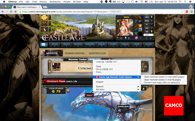 Castle Age Monster Code Opener from Chrome web store to be run with OffiDocs Chromium online Castle Age Monster Code Opener from Chrome web store to be run with OffiDocs Chromium online