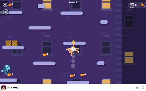 Cats Party Game Help the cat reach the rooftop party! from Chrome web store to be run with OffiDocs Chromium online Cats Party Game Help the cat reach the rooftop party! from Chrome web store to be run with OffiDocs Chromium online