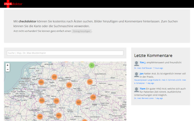 checkdoktor Ärzte finden from Chrome web store to be run with OffiDocs Chromium online checkdoktor Ärzte finden from Chrome web store to be run with OffiDocs Chromium online