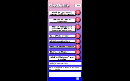 Checklistify from Chrome web store to be run with OffiDocs Chromium online Checklistify from Chrome web store to be run with OffiDocs Chromium online