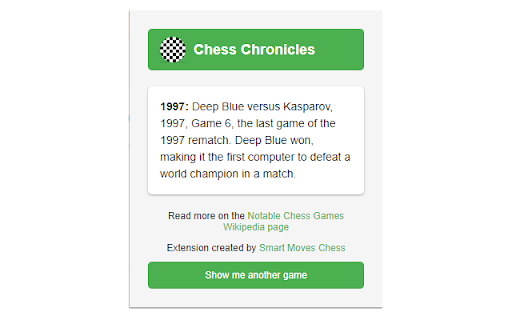 Chess Chronicles from Chrome web store to be run with OffiDocs Chromium online Chess Chronicles from Chrome web store to be run with OffiDocs Chromium online
