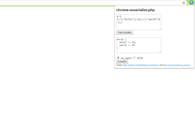 chrome unserialize php from Chrome web store to be run with OffiDocs Chromium online chrome unserialize php from Chrome web store to be run with OffiDocs Chromium online