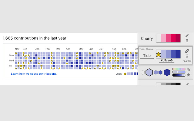 colorful github contribution from Chrome web store to be run with OffiDocs Chromium online colorful github contribution from Chrome web store to be run with OffiDocs Chromium online