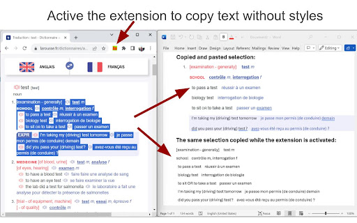 Copy text without styles from Chrome web store to be run with OffiDocs Chromium online Copy text without styles from Chrome web store to be run with OffiDocs Chromium online