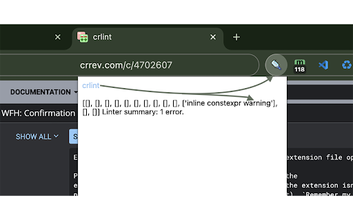 crlint from Chrome web store to be run with OffiDocs Chromium online crlint from Chrome web store to be run with OffiDocs Chromium online