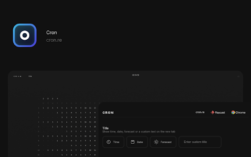 Cron from Chrome web store to be run with OffiDocs Chromium online Cron from Chrome web store to be run with OffiDocs Chromium online