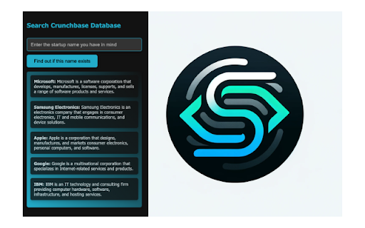 Crunchbase API Extension from Chrome web store to be run with OffiDocs Chromium online Crunchbase API Extension from Chrome web store to be run with OffiDocs Chromium online