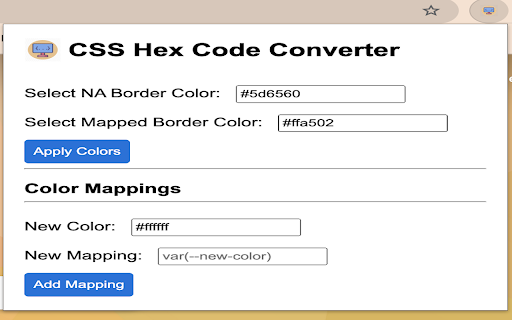 CSS Hex Code Converter from Chrome web store to be run with OffiDocs Chromium online CSS Hex Code Converter from Chrome web store to be run with OffiDocs Chromium online