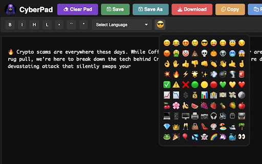 CyberPad from Chrome web store to be run with OffiDocs Chromium online CyberPad from Chrome web store to be run with OffiDocs Chromium online