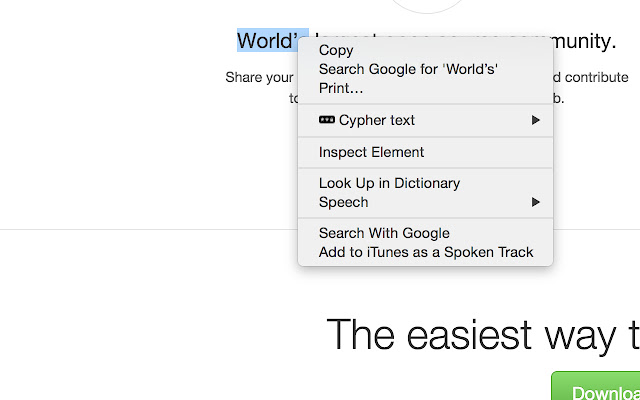 Cypher text from Chrome web store to be run with OffiDocs Chromium online Cypher text from Chrome web store to be run with OffiDocs Chromium online