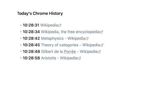Daily Chrome History to Obsidian from Chrome web store to be run with OffiDocs Chromium online Daily Chrome History to Obsidian from Chrome web store to be run with OffiDocs Chromium online