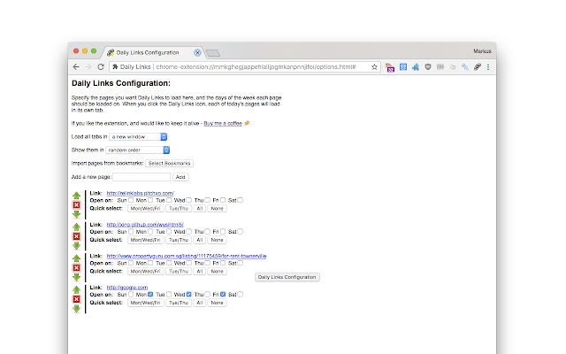 DailyLinks from Chrome web store to be run with OffiDocs Chromium online DailyLinks from Chrome web store to be run with OffiDocs Chromium online