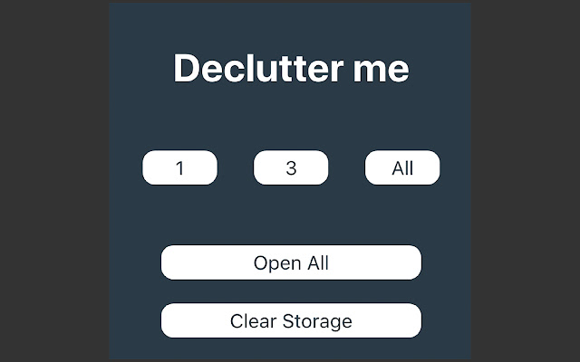 Declutter me from Chrome web store to be run with OffiDocs Chromium online Declutter me from Chrome web store to be run with OffiDocs Chromium online
