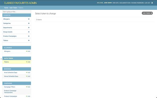 Django Admin Favourites from Chrome web store to be run with OffiDocs Chromium online Django Admin Favourites from Chrome web store to be run with OffiDocs Chromium online