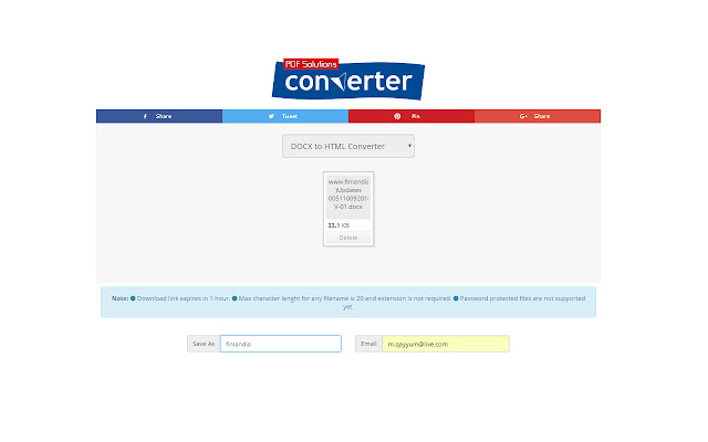 Docx to HTML Converter from Chrome web store to be run with OffiDocs Chromium online Docx to HTML Converter from Chrome web store to be run with OffiDocs Chromium online