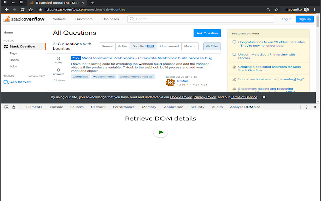 Dom Size Analyzer from Chrome web store to be run with OffiDocs Chromium online Dom Size Analyzer from Chrome web store to be run with OffiDocs Chromium online