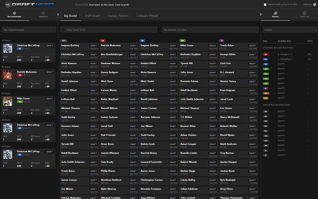 Draft Hero Live Sync for Fantasy Football from Chrome web store to be run with OffiDocs Chromium online Draft Hero Live Sync for Fantasy Football from Chrome web store to be run with OffiDocs Chromium online