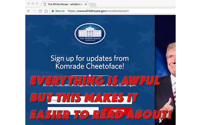 Drumpf Dumper from Chrome web store to be run with OffiDocs Chromium online Drumpf Dumper from Chrome web store to be run with OffiDocs Chromium online