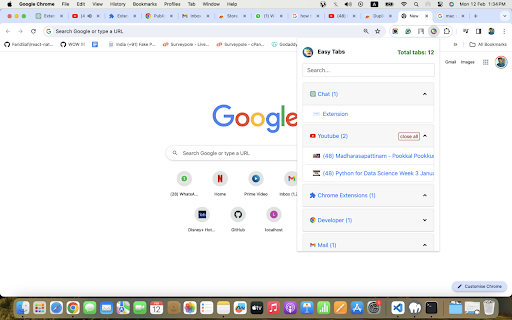 Easy Tabs from Chrome web store to be run with OffiDocs Chromium online Easy Tabs from Chrome web store to be run with OffiDocs Chromium online