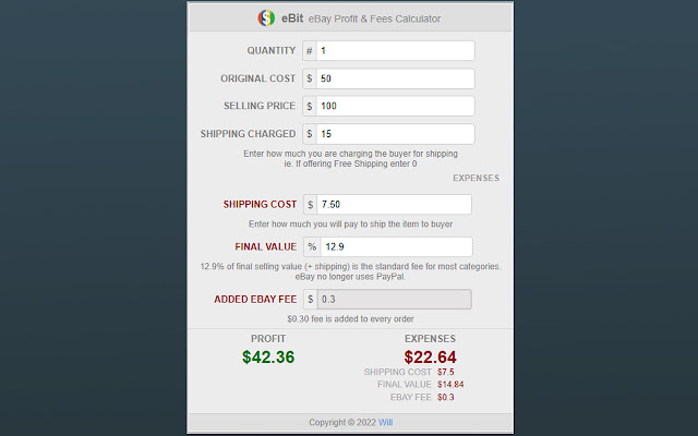 eBit eBay Profit Calculator from Chrome web store to be run with OffiDocs Chromium online eBit eBay Profit Calculator from Chrome web store to be run with OffiDocs Chromium online