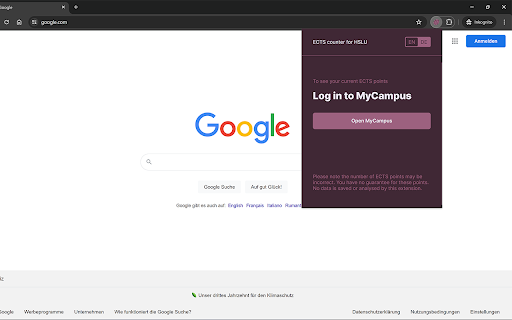 ECTS counter for HSLU from Chrome web store to be run with OffiDocs Chromium online ECTS counter for HSLU from Chrome web store to be run with OffiDocs Chromium online
